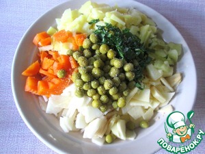 Винегрет из овощей и фруктов Винегрет из овощей и фруктов