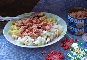 Винегрет с острой капустой и тунцом Винегрет с острой капустой и тунцом