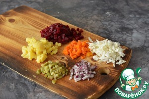 Винегрет с пекинской капустой и каперсами