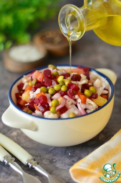 Винегрет с пекинской капустой и каперсами