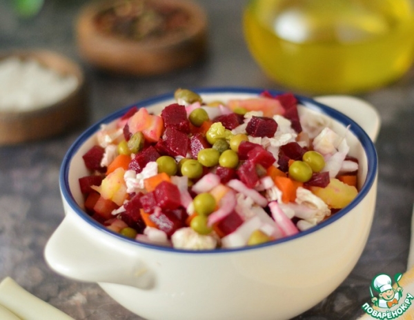 Винегрет с пекинской капустой и каперсами