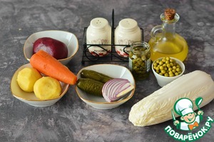 Винегрет с пекинской капустой и каперсами