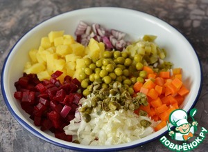 Винегрет с пекинской капустой и каперсами