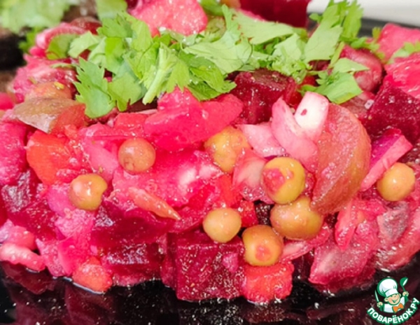 Винегрет с селёдкой и капустой