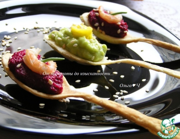 "Вкусные ложки" со свеклой и авокадо "Вкусные ложки" со свеклой и авокадо