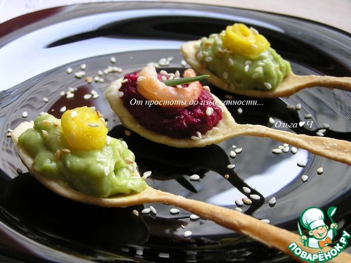 "Вкусные ложки" со свеклой и авокадо "Вкусные ложки" со свеклой и авокадо