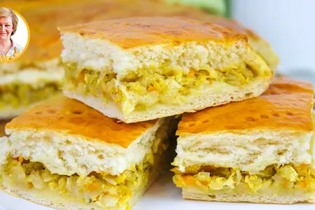 Вкусный домашний пирог с капустой и яйцом Вкусный домашний пирог с капустой и яйцом