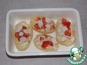 Вкусный фаршированный картофель с плавленым сыром Вкусный фаршированный картофель с плавленым сыром