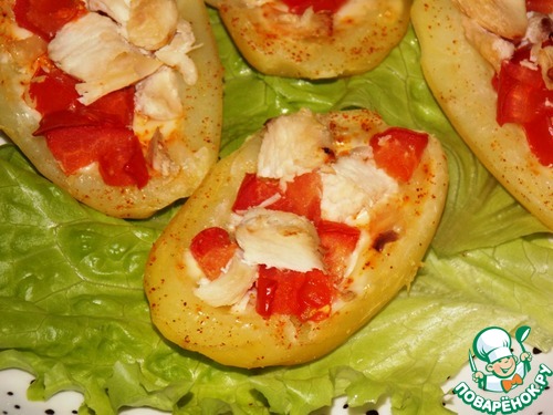 Вкусный фаршированный картофель с плавленым сыром Вкусный фаршированный картофель с плавленым сыром