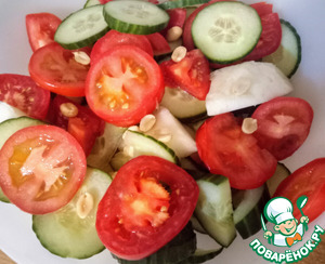 Закуска из дыни с песто