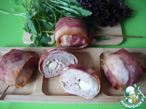 Закуска из фарша и бекона индейки Закуска из фарша и бекона индейки