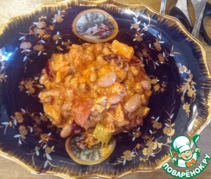 Закуска из рикотты, харисы, тунца, фасоли Закуска из рикотты, харисы, тунца, фасоли