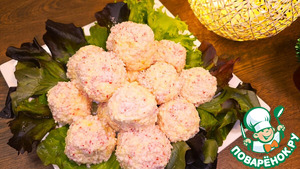 Закуска Рафаэлло с крабовыми палочками