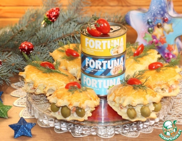 Закуска Ракушки с салатом из тунца