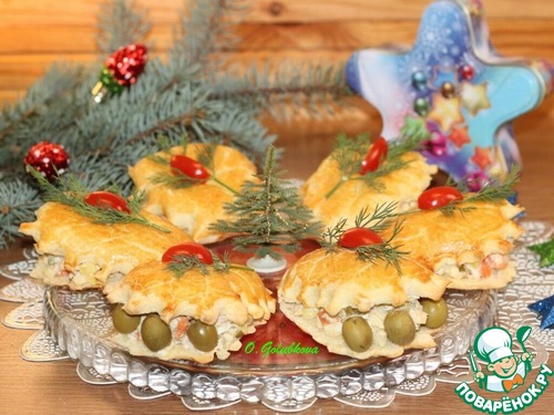 Закуска Ракушки с салатом из тунца