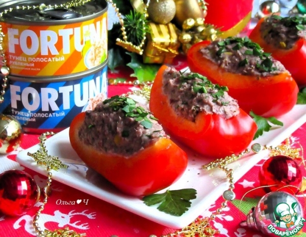 Закуска с тунцом "Красные башмачки"