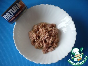 Закуска с тунцом на лепешке Закуска с тунцом на лепешке