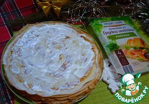 Закусочные блины с ветчиной и сыром