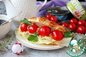 Закусочные круассаны с тунцом