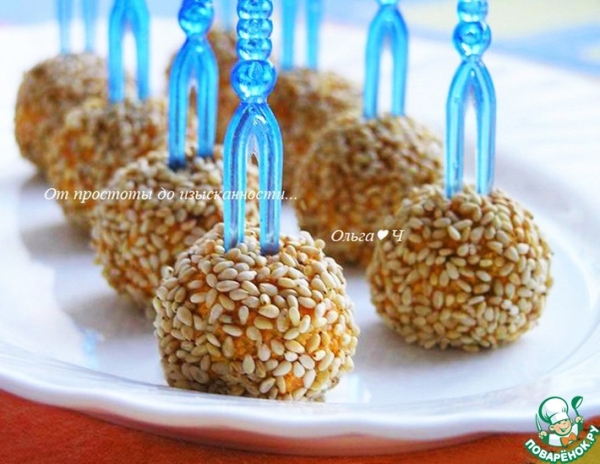 Закусочные морковно-ореховые шарики Закусочные морковно-ореховые шарики