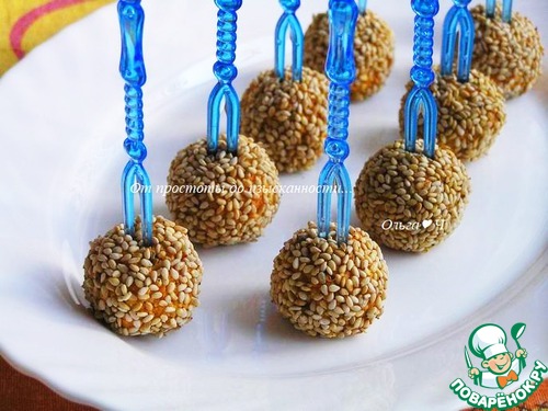 Закусочные морковно-ореховые шарики Закусочные морковно-ореховые шарики