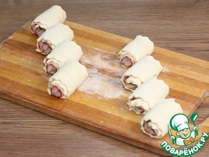 Закусочные слойки с копчено-вареным беконом Закусочные слойки с копчено-вареным беконом