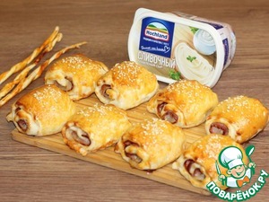 Закусочные слойки с копчено-вареным беконом Закусочные слойки с копчено-вареным беконом