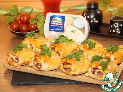 Закусочные слойки с копчено-вареным беконом Закусочные слойки с копчено-вареным беконом