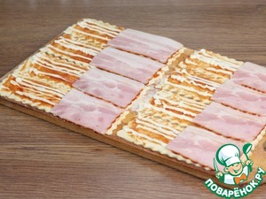 Закусочные слойки с копчено-вареным беконом Закусочные слойки с копчено-вареным беконом