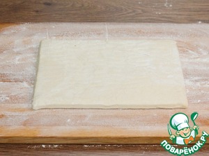 Закусочные слойки с копчено-вареным беконом Закусочные слойки с копчено-вареным беконом