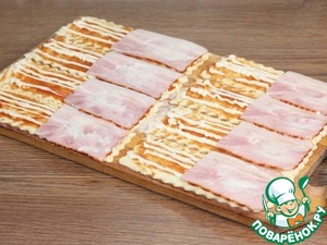 Закусочные слойки с копчено-вареным беконом Закусочные слойки с копчено-вареным беконом