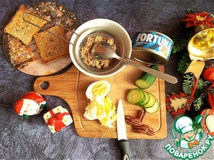 Закусочные тосты с тунцом