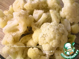 Запеченная цветная капуста с маслинами