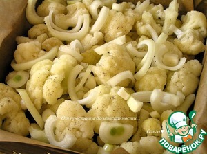 Запеченная цветная капуста с маслинами