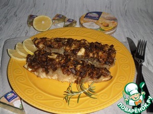 Запеченная скумбрия с овощами и сыром