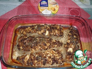 Запеченная скумбрия с овощами и сыром