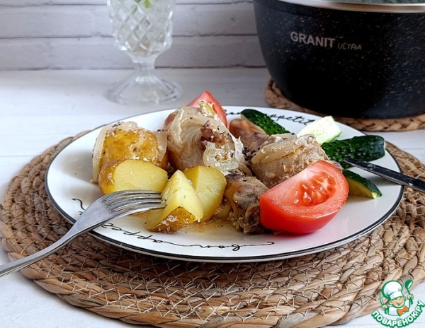 Запеченные голени с молодым картофелем