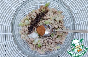 Запеченные яблоки с фаршем индейки