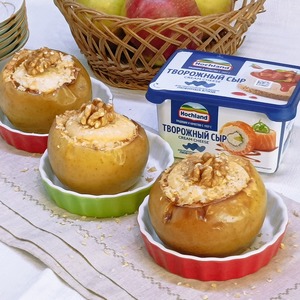 Запеченные яблоки с творожным сыром Запеченные яблоки с творожным сыром