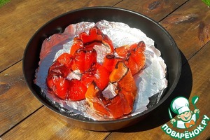 Запеченные перцы с сырной начинкой