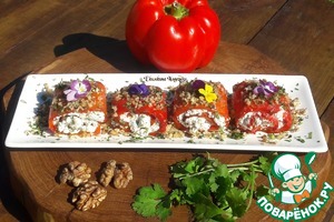 Запеченные перцы с сырной начинкой