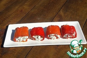 Запеченные перцы с сырной начинкой