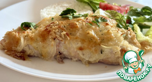 Запеченный лосось с горчично-сырной корочкой