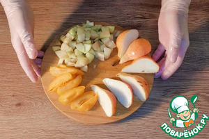 Запечённая пшённая каша с фруктами