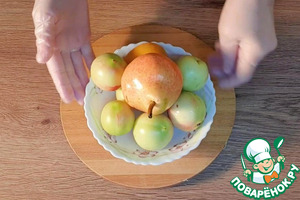 Запечённая пшённая каша с фруктами
