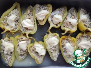 Запечённые перцы с мойвой Запечённые перцы с мойвой