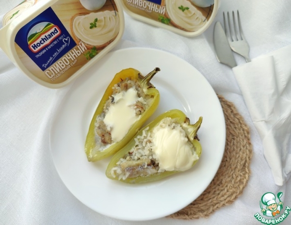 Запечённые перцы с мойвой Запечённые перцы с мойвой