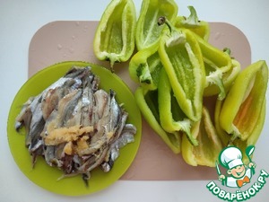 Запечённые перцы с мойвой Запечённые перцы с мойвой