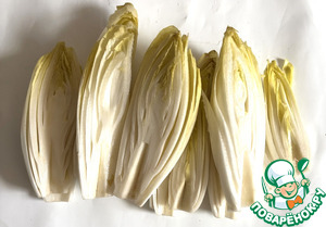 Запечённый цикорий в сливочном соусе