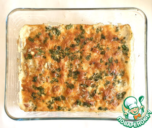 Запечённый цикорий в сливочном соусе